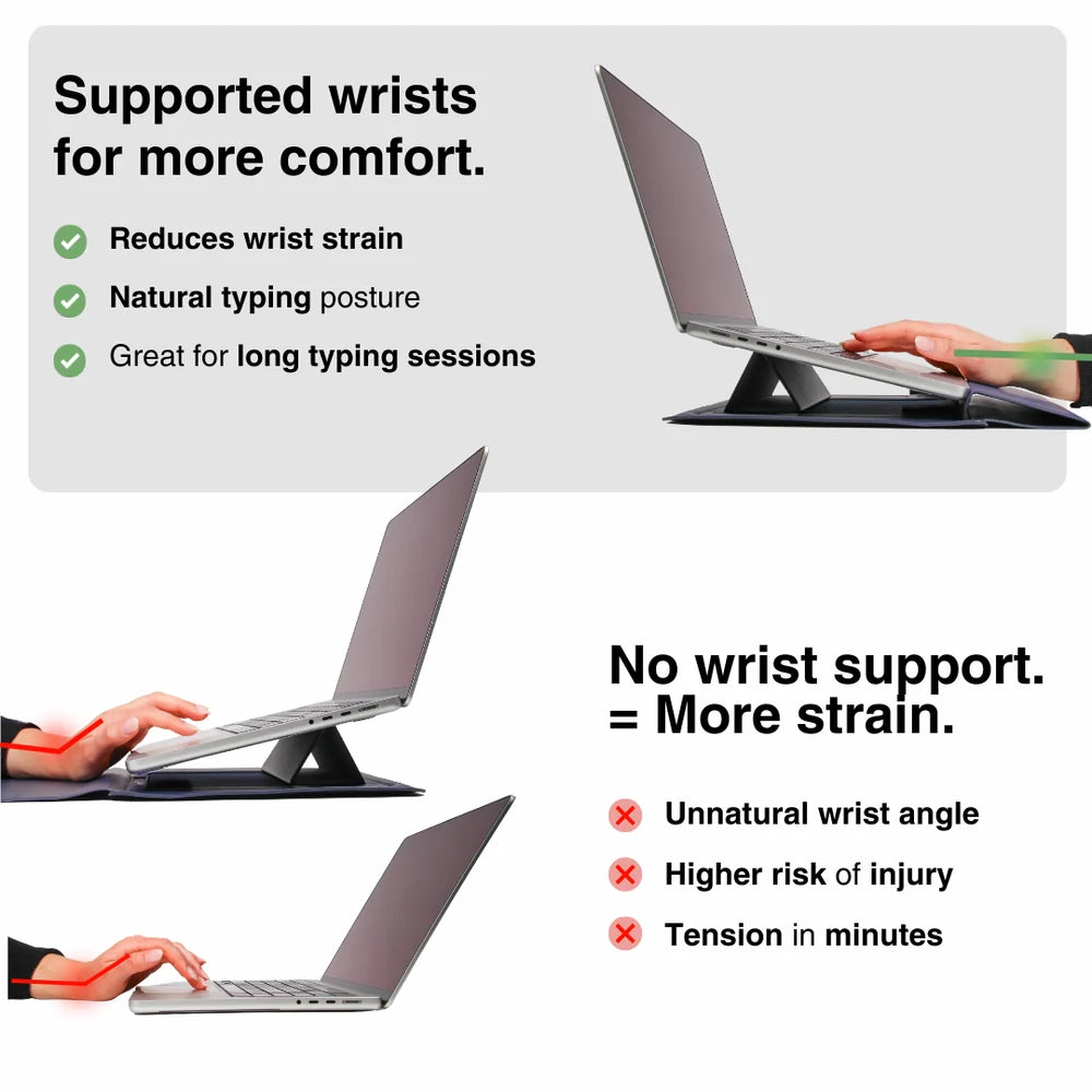 Karchel Fold Sleeve — Laptop Case, Stand & Wrist Rest
