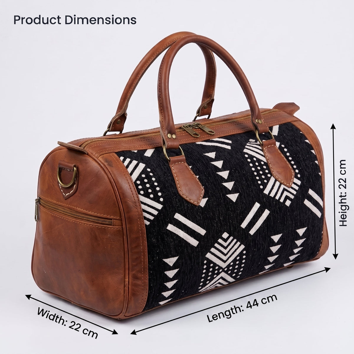 The Urban Nomad Kilim & Leather Duffel Bag - Midnight Edition