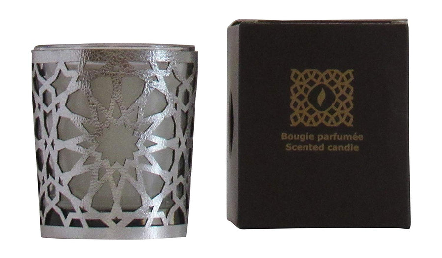Moroccan Amber Scented Candle, Silver, 6 oz
