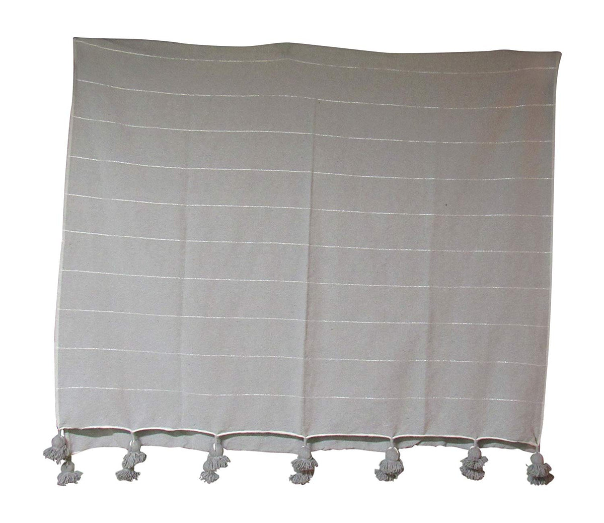 White Wool Throw Blanket, handmade in Fes, Morocco