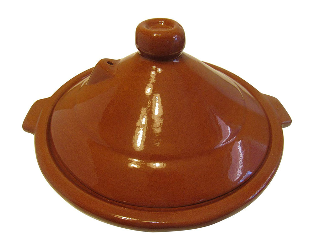 Handmade Authentic Moroccan Berber Ceramic Cooking and Serving Tagine, Large 12" D x 9 1/2"H — image 4