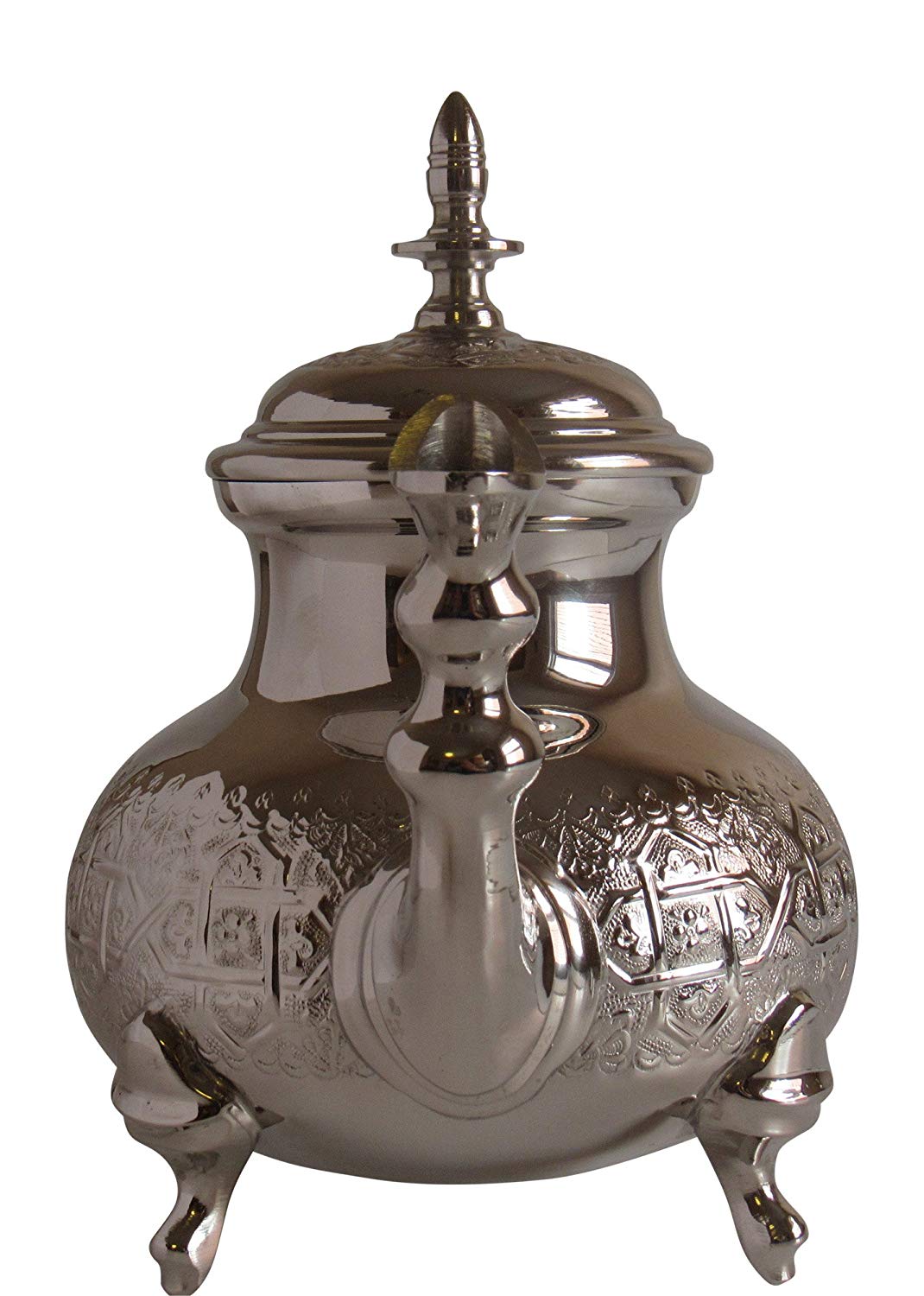 Vintage Styled Handmade Moroccan Silver Plated Teapot with Built In Tea Infuser Filter, 50 — image 2