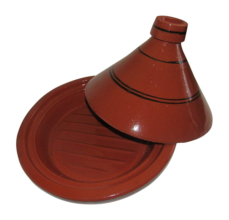 Handmade Authentic Moroccan Ceramic Cooking and Serving Tagine, Large 14" Diameter x 11"H