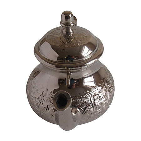 Vintage Styled Handmade Moroccan Silver Plated Teapot with Built In Tea Infuser Filter, 25 — image 2