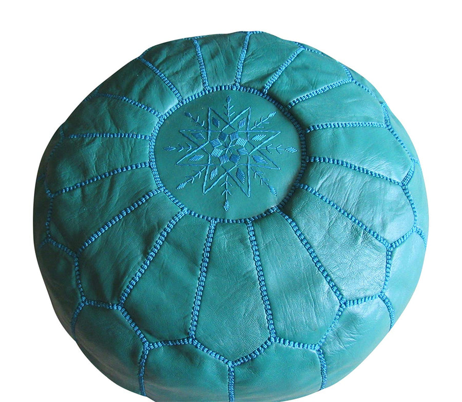 Authentic Unstuffed Handmade Pouf, Green