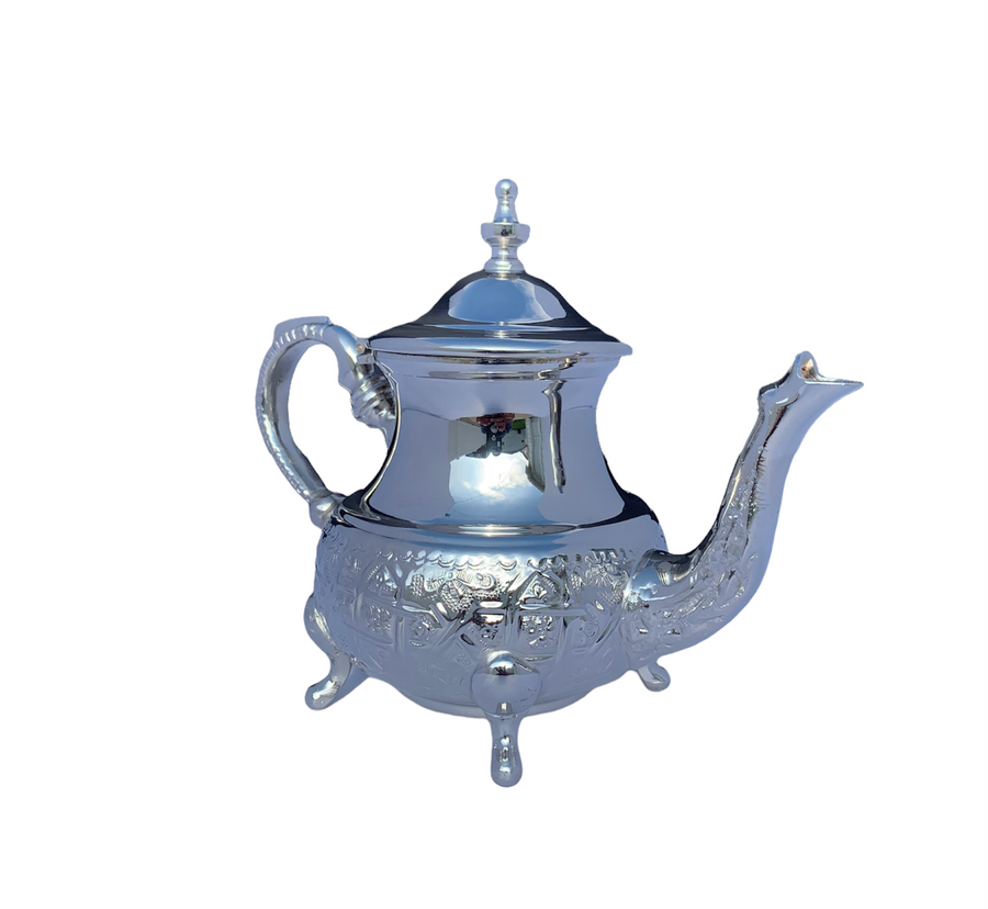 Imported Handmade Moroccan Teapot with Built In Tea Infuser Filter, Bring Home a Beautifully Functional Near East Tradition, 16 OZ.