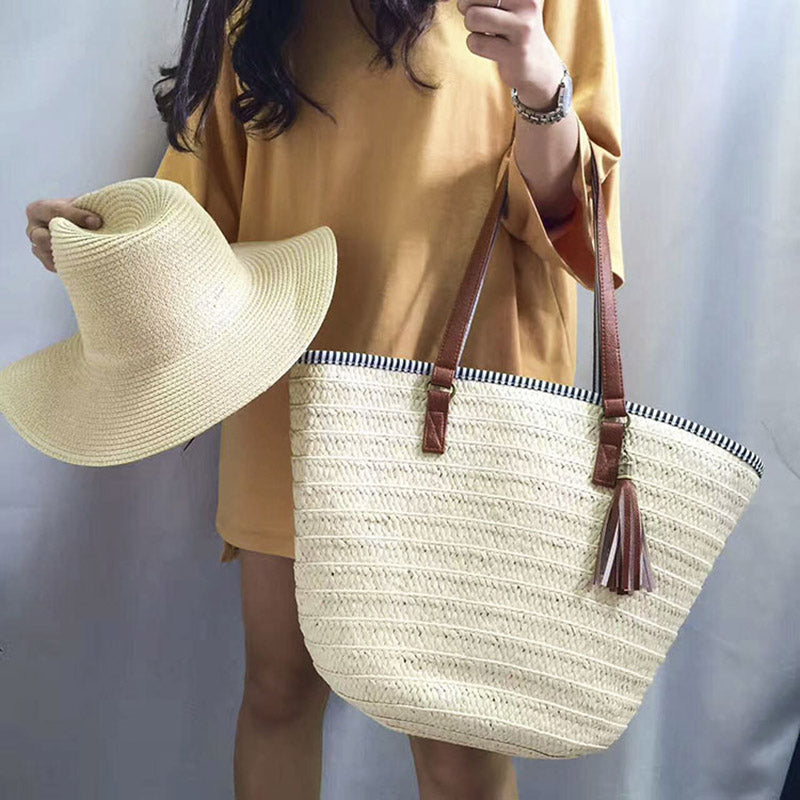 Moroccan Beach Bag (Beige)