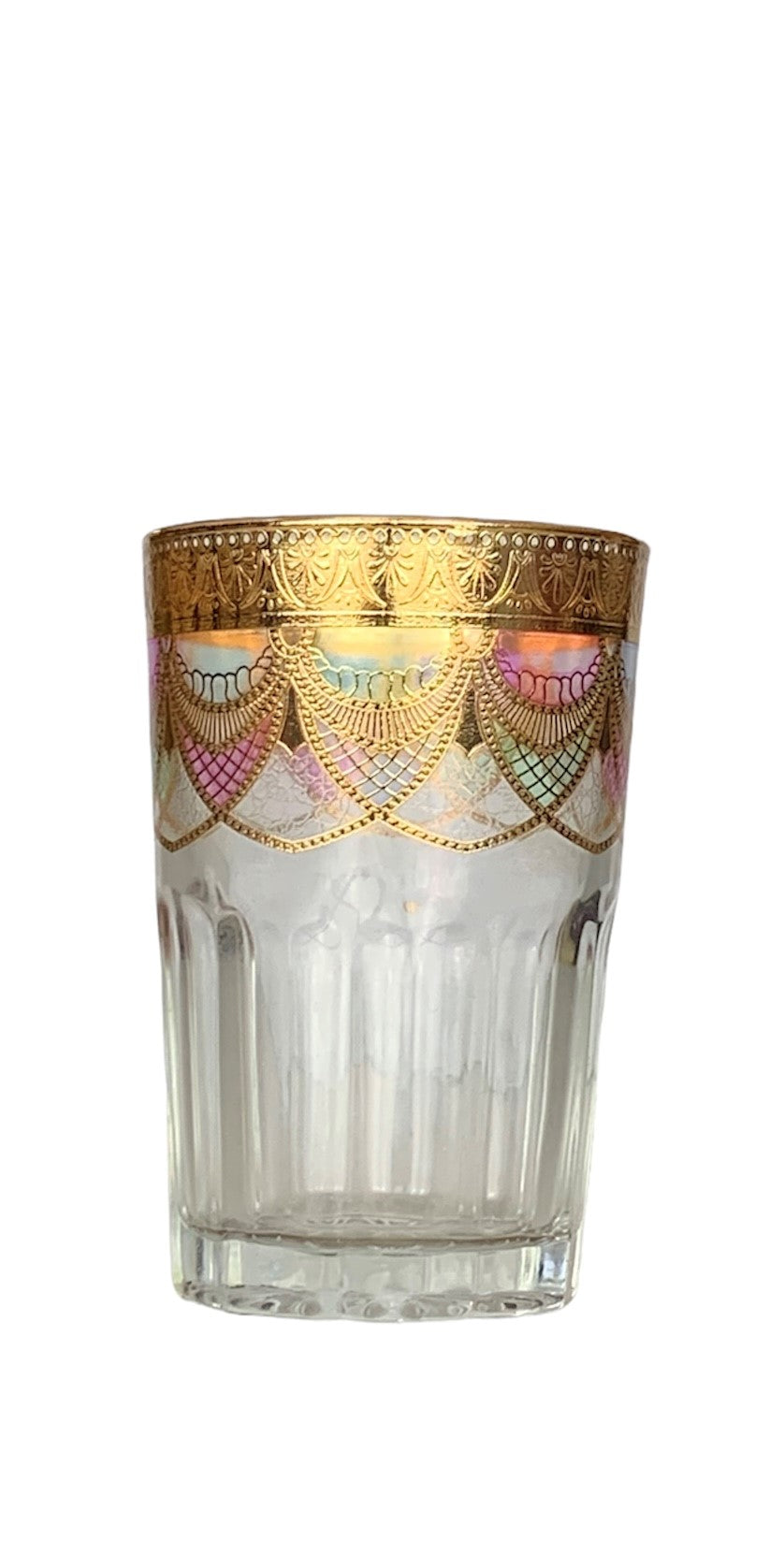 Royal Moroccan Tea Glasses, Moroccan Drinking Glasses – Pack Of 6 – Unique and Stylish – Handmade Traditional Glass Set – For Tea, Coffee, Juice, Water, Etc.