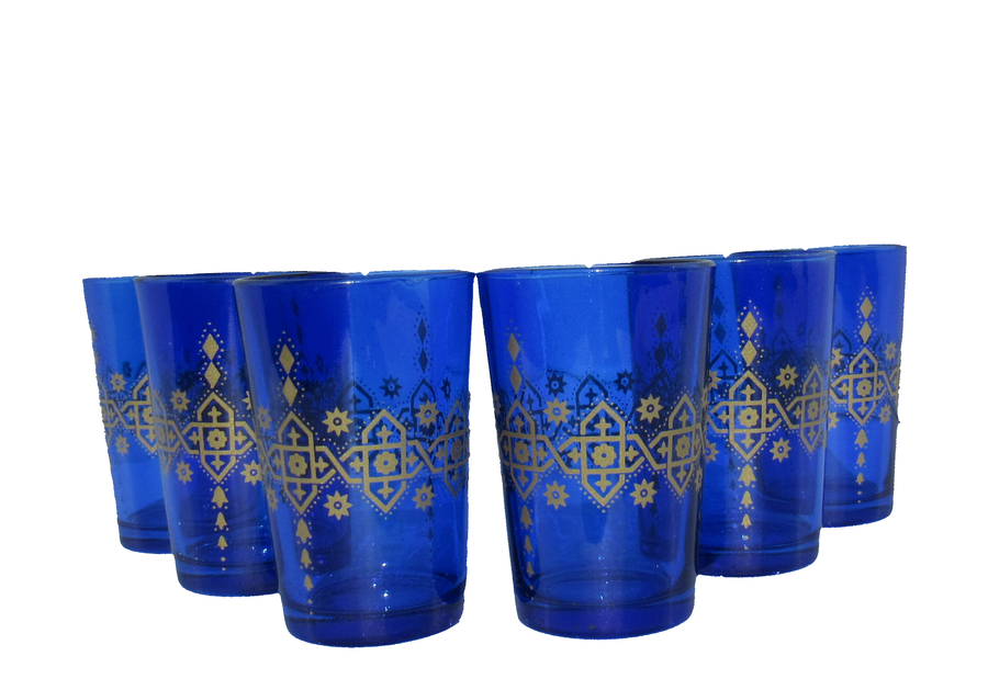 Glass Tea Glasses, handmade in Fes, Morocco