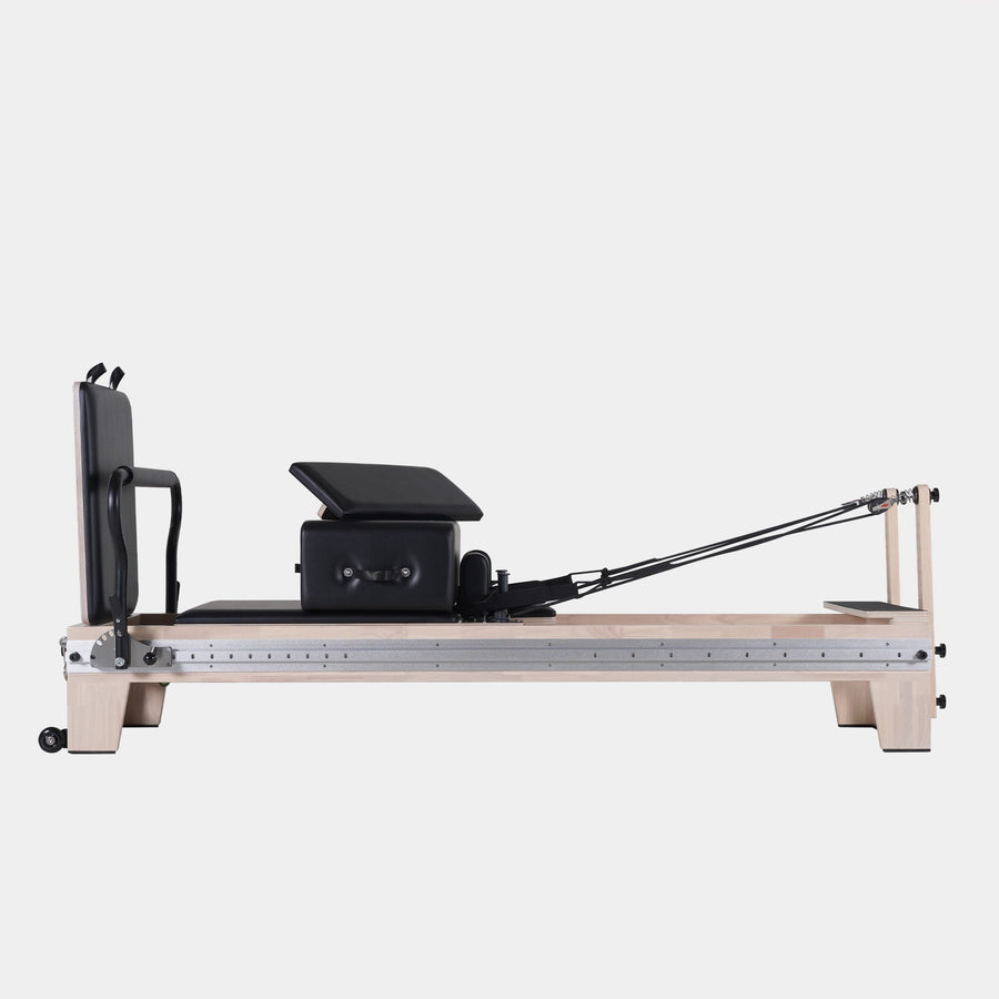Full Track Solid Wood Pilates Reformer, a Pilates reformer for home or studio use