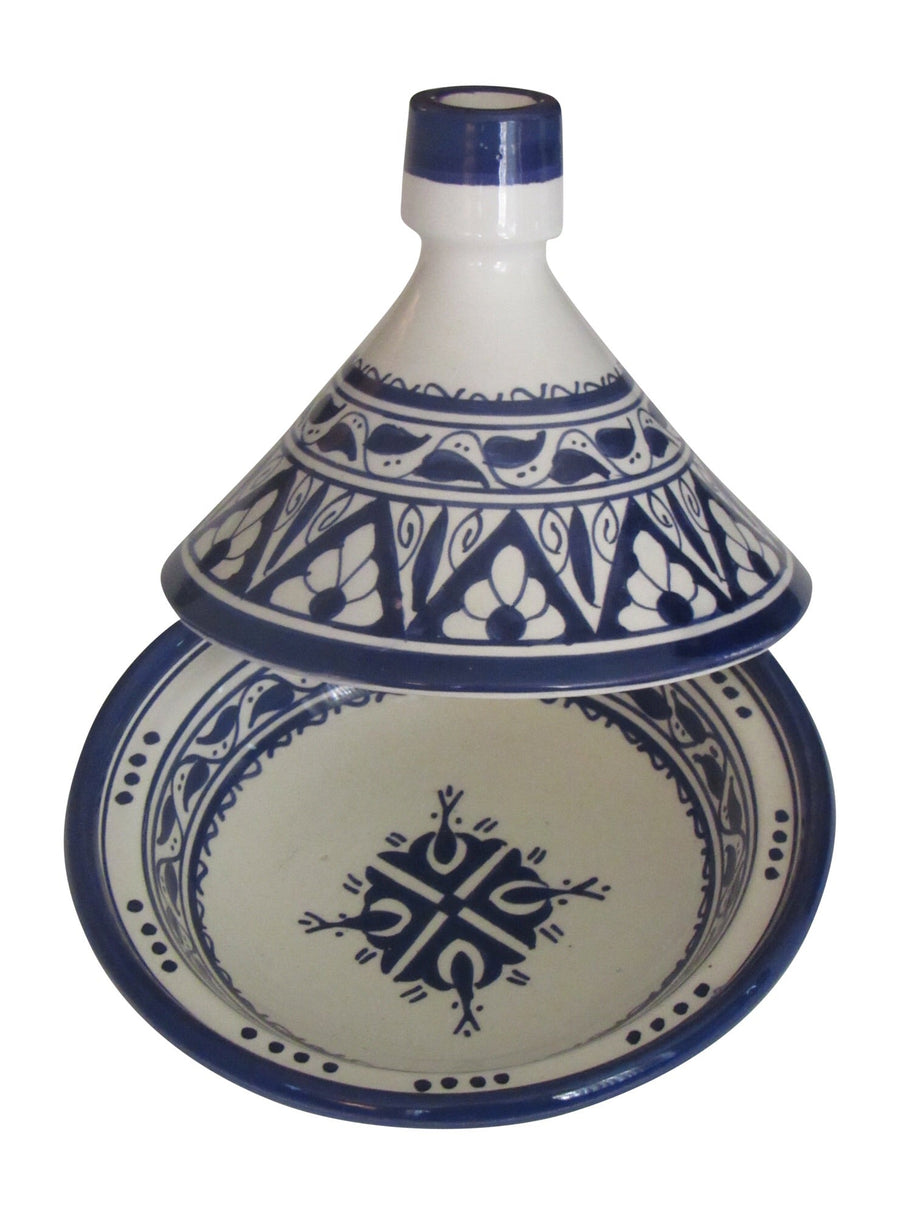 Handmade Authentic Moroccan Berber Style Ceramic Serving Tagine, Lead Free, Small 6" Diameter x 6 "H