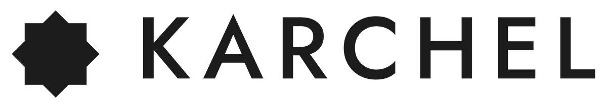 Karchel logo — generated wordmark with eight-point khatam star icon