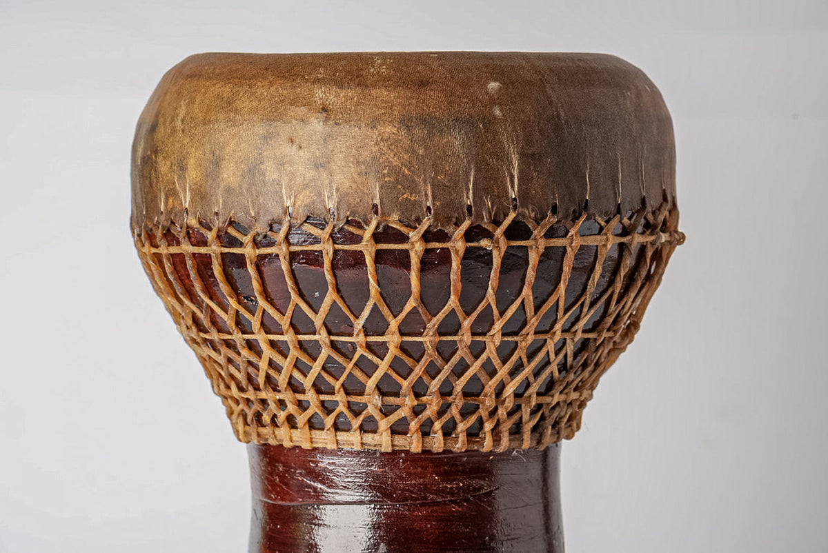 Moroccan Darbouka Drum — Ceramic and Goat Leather