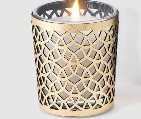 Moroccan Amber Scented Candle , Gold, 6 oz