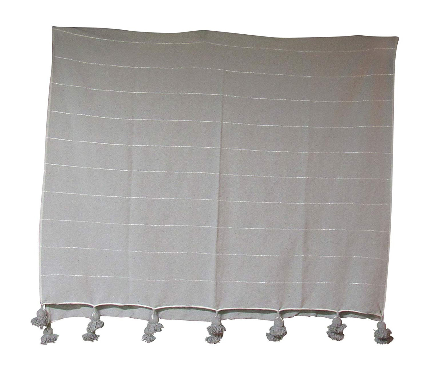White Wool Throw Blanket, handmade in Fes, Morocco