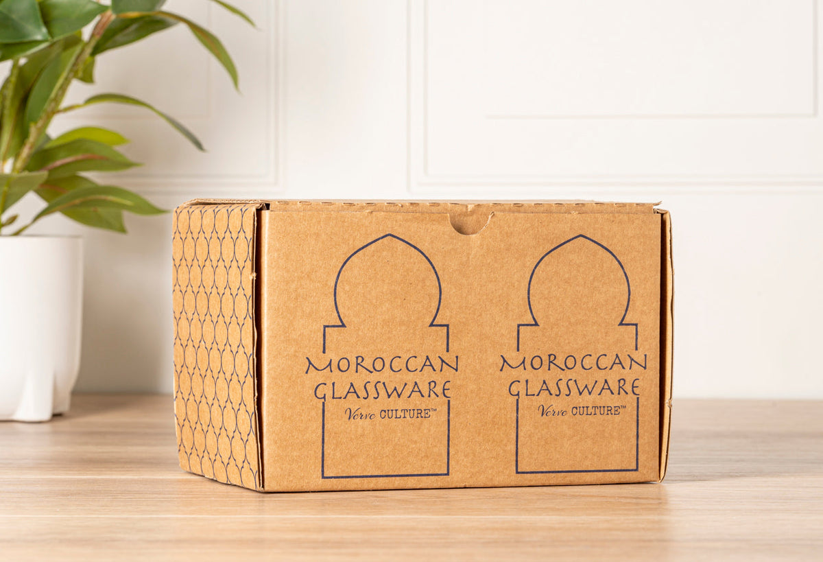 Moroccan Cone Champagne Glasses — Set of 6, Hand-Blown