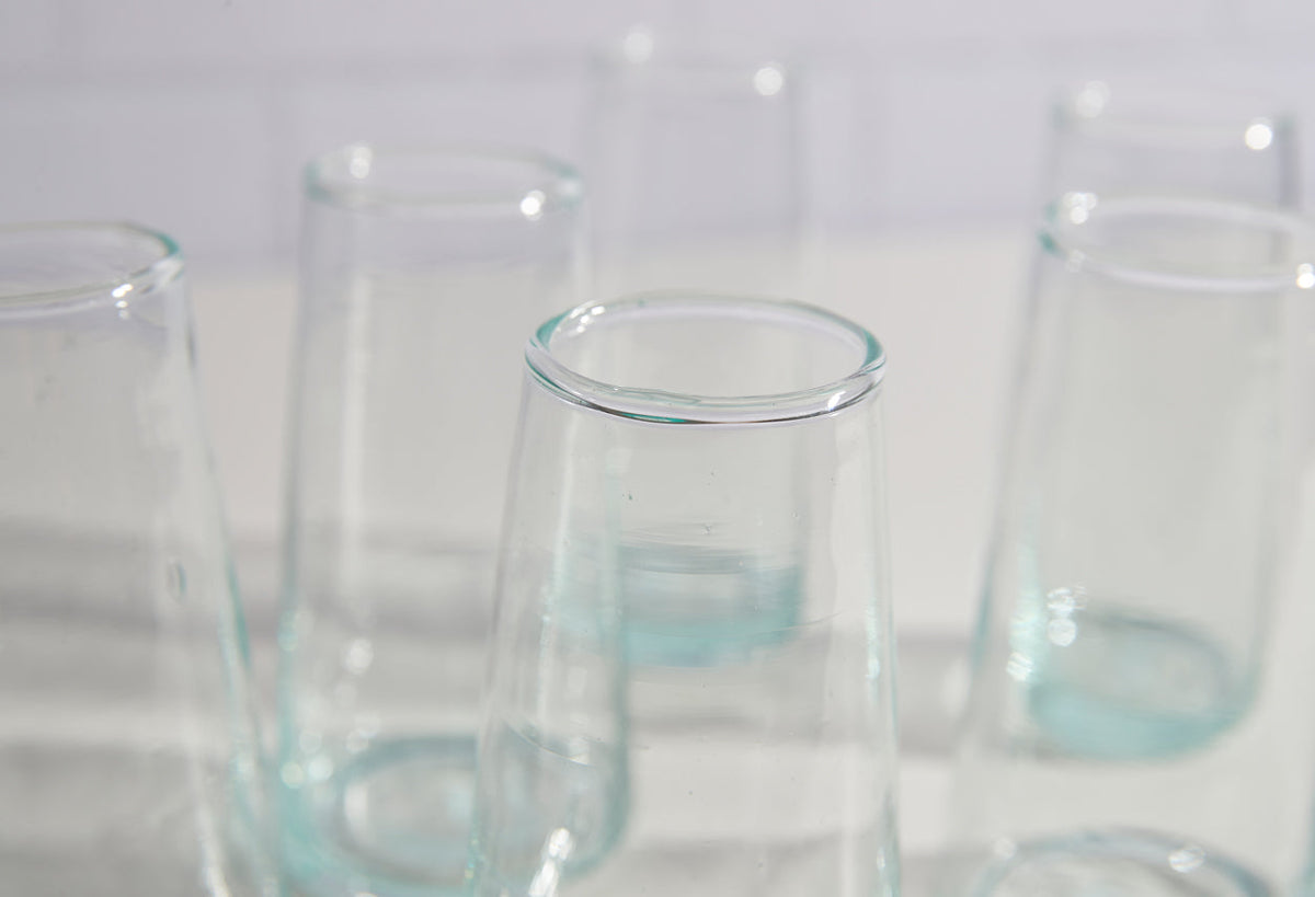 Moroccan Cone Champagne Glasses — Set of 6, Hand-Blown