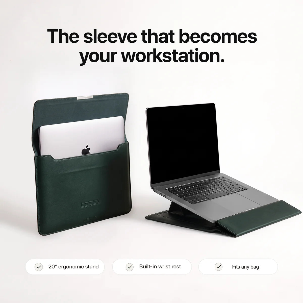Karchel Fold Sleeve — Laptop Case, Stand & Wrist Rest