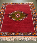 Nisrin Handmade Moroccan Rug Orange Small Red Large