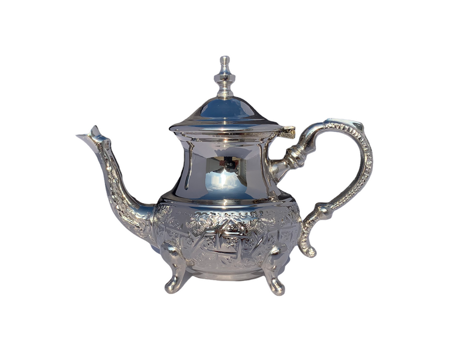 Imported Handmade Moroccan Teapot with Built In Tea Infuser Filter, Bring Home a Beautifully Functional Near East Tradition, 16 OZ.