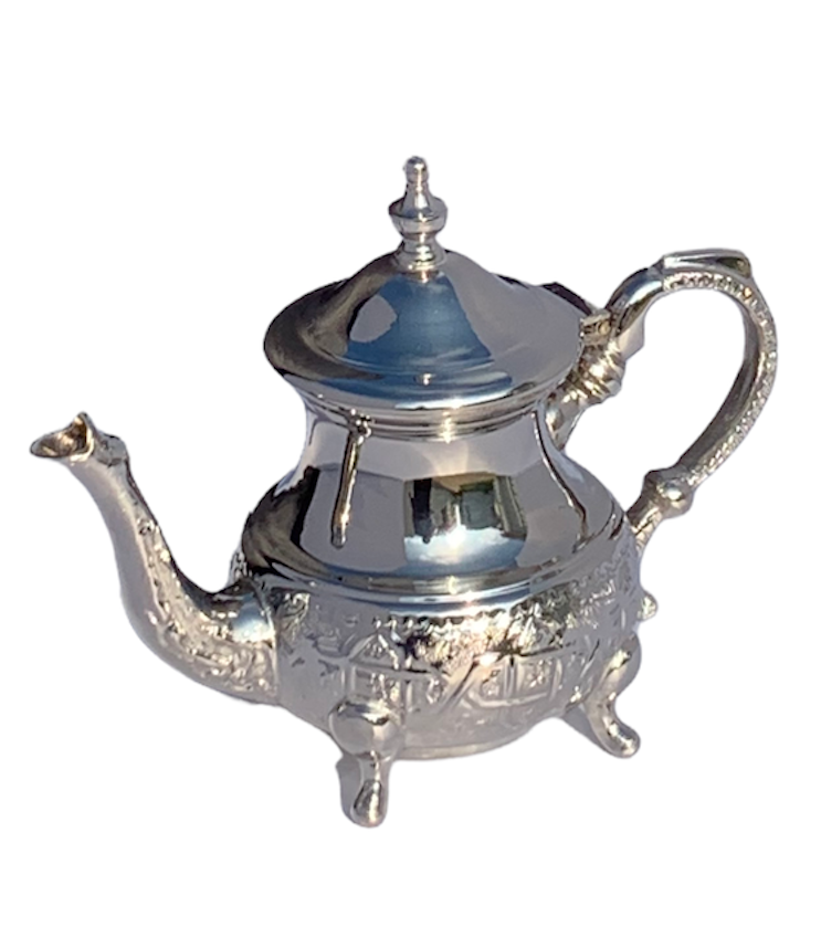 Imported Handmade Moroccan Teapot with Built In Tea Infuser Filter, Bring Home a Beautifully Functional Near East Tradition, 16 OZ.