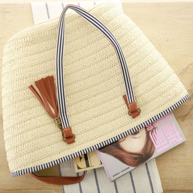Moroccan Beach Bag (Beige)
