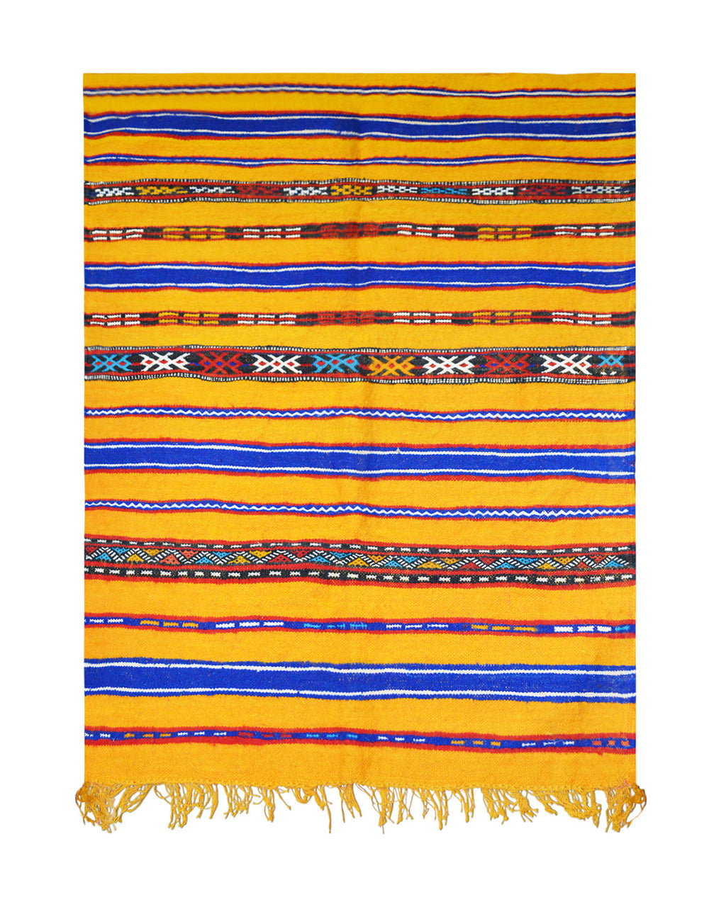 Yamna Handmade Moroccan Rug — Orange Wool Area Rug (Medium) — image 3