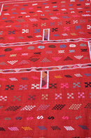 Yasmine Handmade Moroccan Kilim Rug Red Large