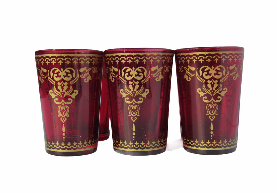 Glass Tea Glasses, handmade in Fes, Morocco