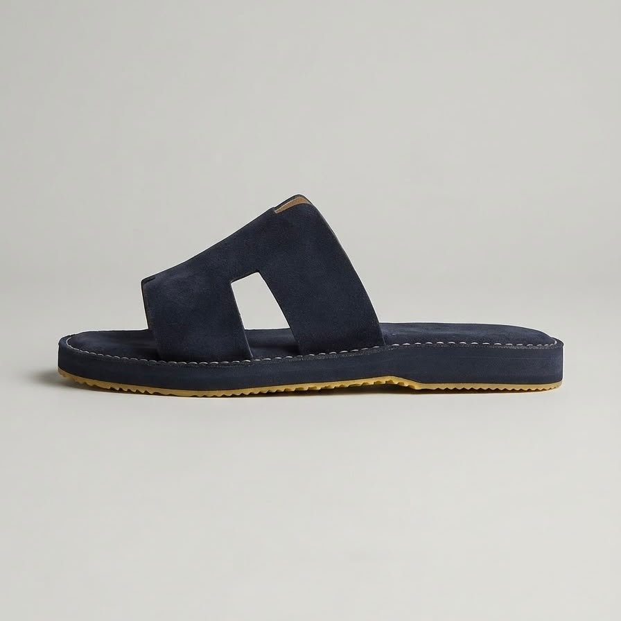 Men's Handmade Suede Sandals — Blue