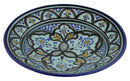 Aqua Ceramic Serving Plate Handmade 8″