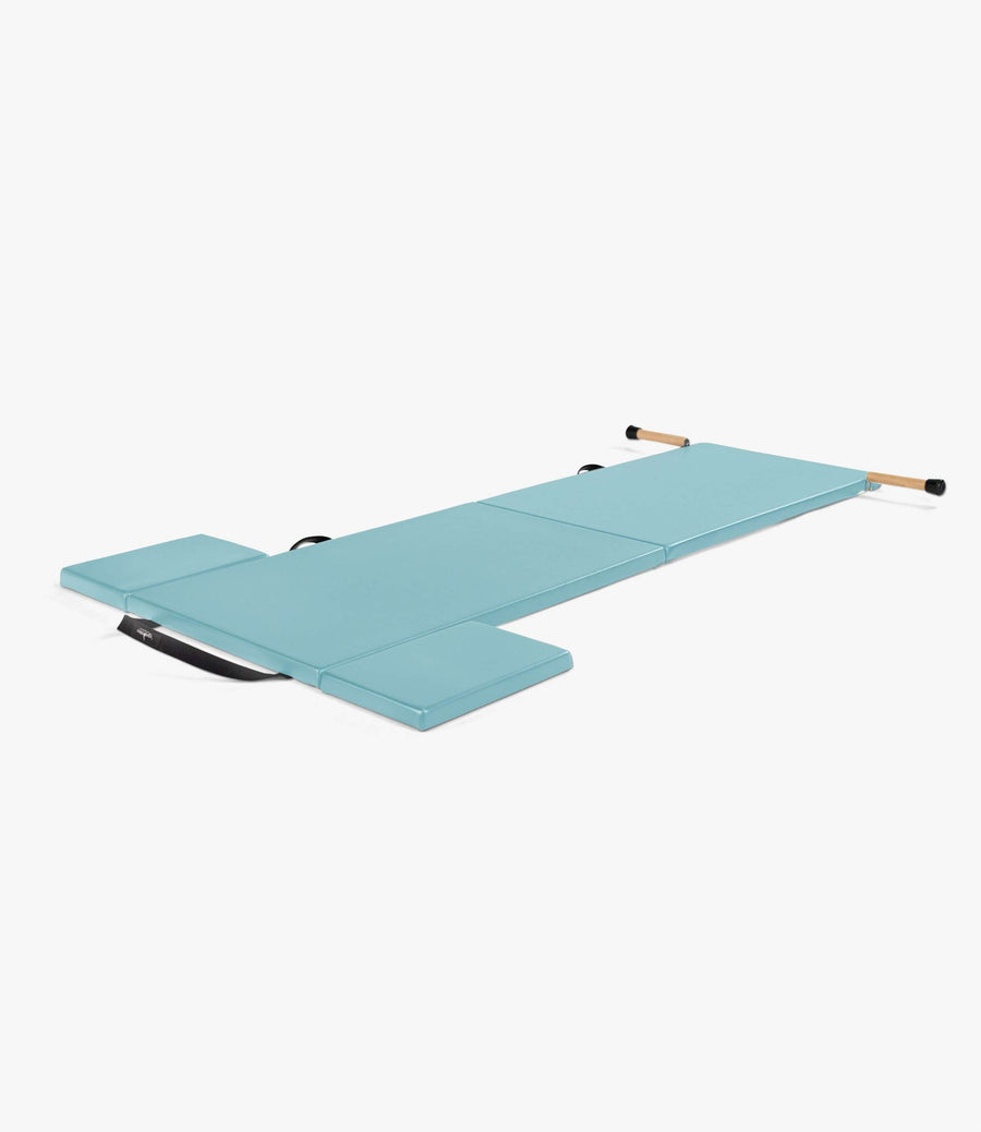 Classical Folding Pilates Mat with Side Pads & Wooden Handles