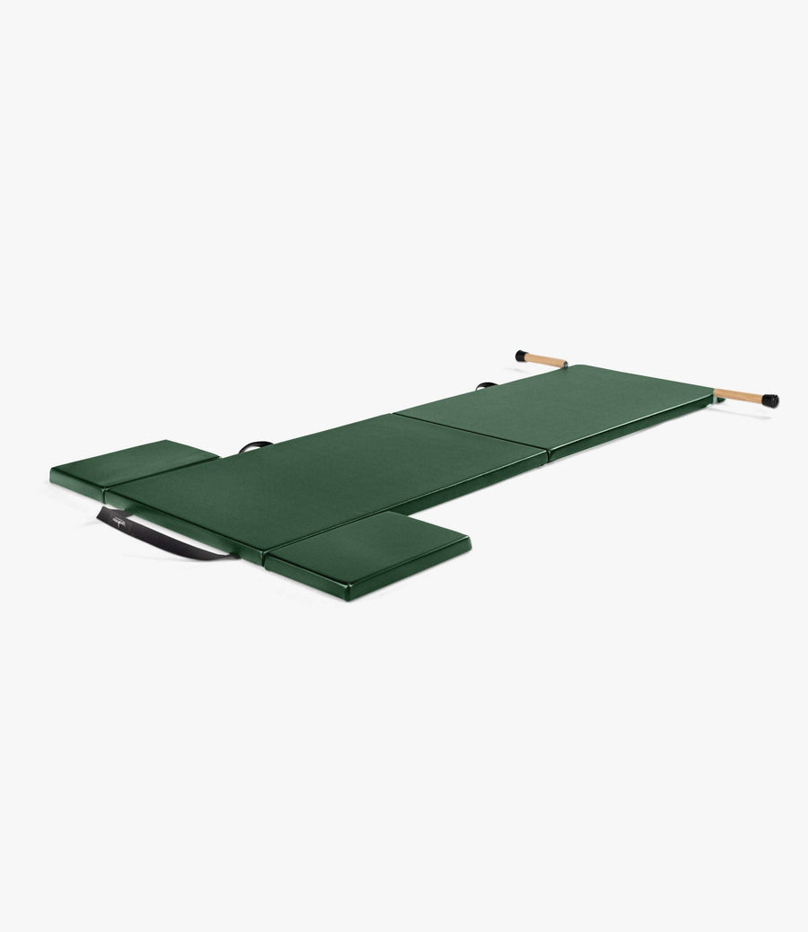 Classical Folding Pilates Mat with Side Pads & Wooden Handles