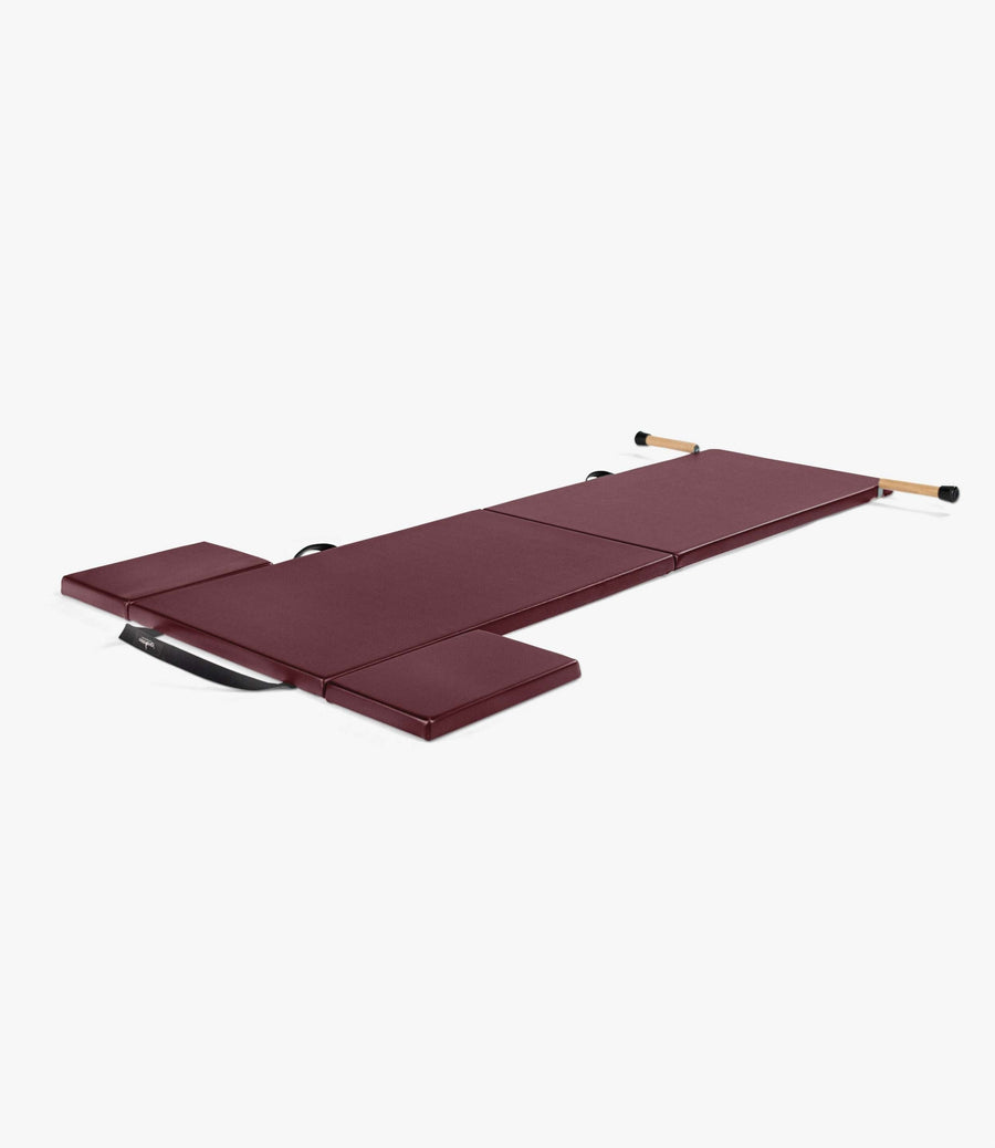 Classical Folding Pilates Mat with Side Pads & Wooden Handles