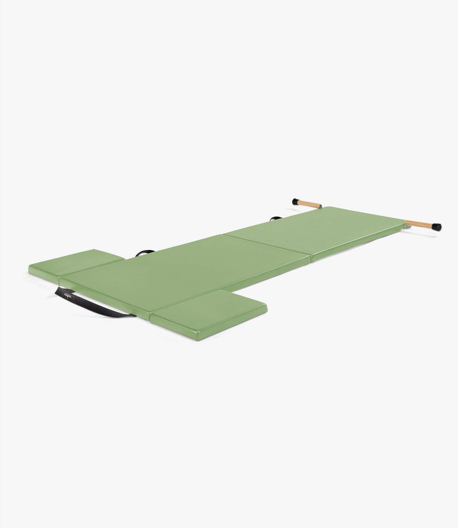 Classical Folding Pilates Mat with Side Pads & Wooden Handles