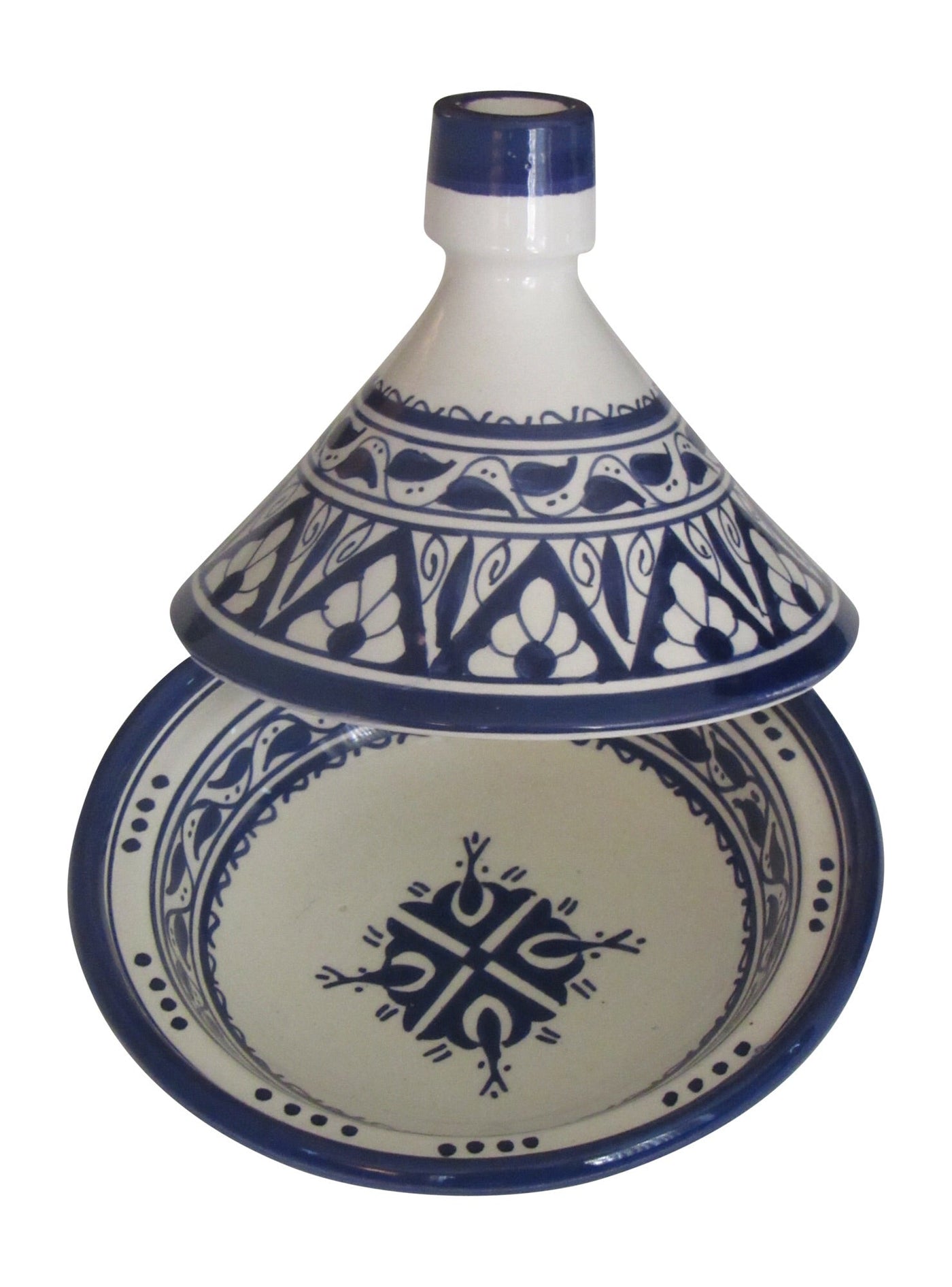Handmade Authentic Moroccan Berber Style Ceramic Serving Tagine, Lead Free, Small  6" Diameter x 6 "H
