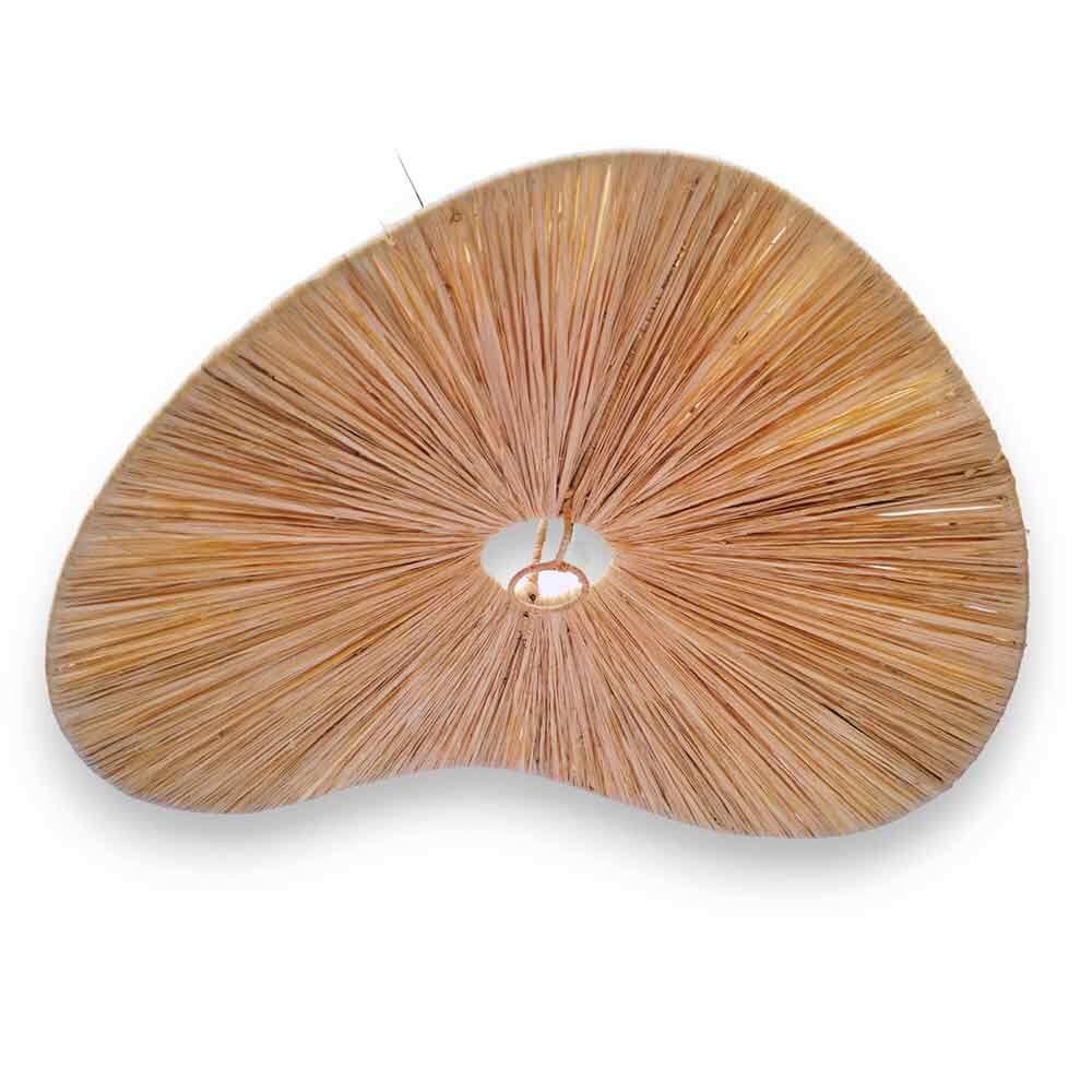 Wood veneer pendant light 22 inch, installed view