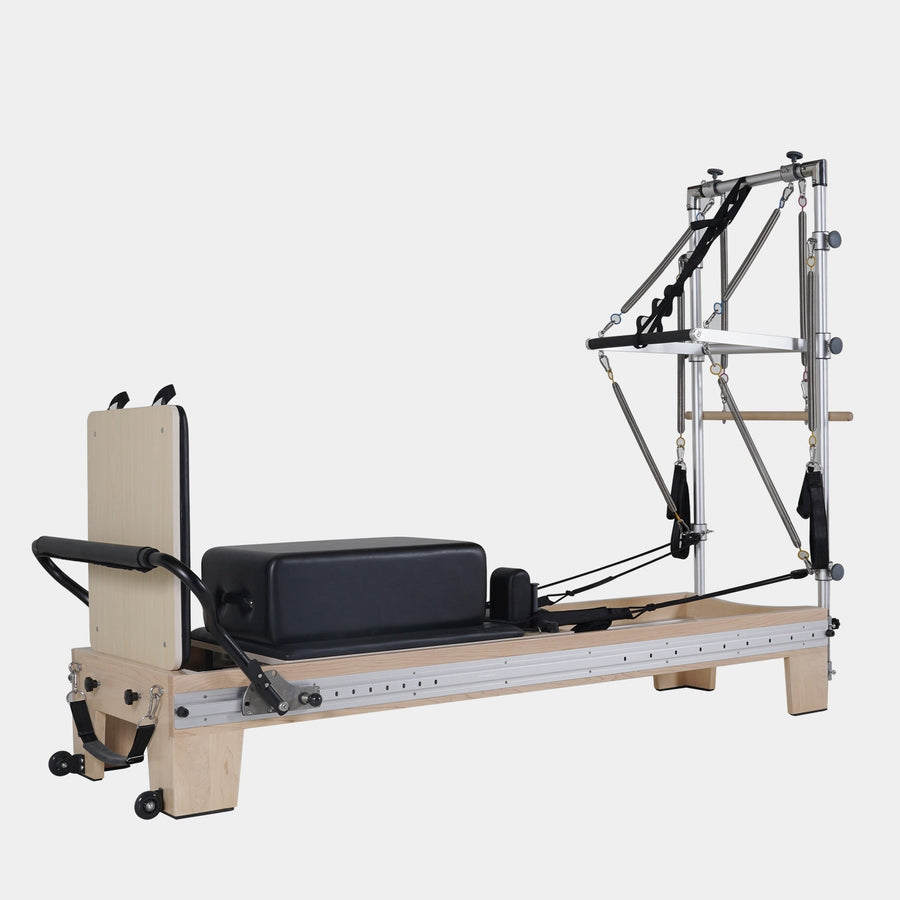 Maple Full Track Reformer Pilates Tower, a Pilates reformer with tower attachment