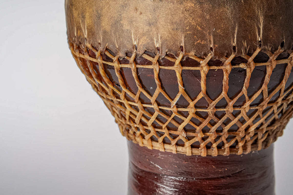 Moroccan Darbouka Drum — Ceramic and Goat Leather