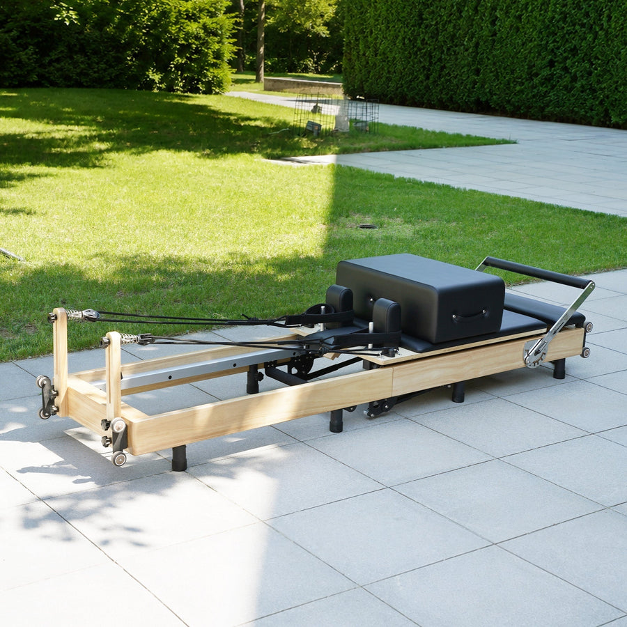 Oak Foldable Pilates Reformer — Studio-Level Foldable Reformer