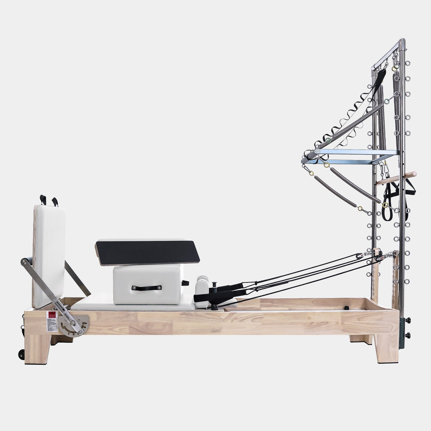 Pilates Reformer with Tower, a Pilates reformer with tower attachment