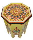 Handmade Wood Painted Table Yellow
