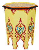 Handmade Wood Painted Table Yellow